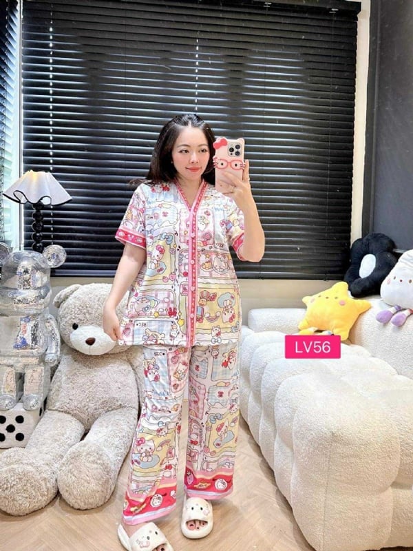 Kitty Baby V Neck Long Pant (Bust 120cm)