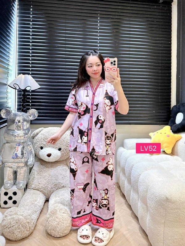 Kuromi V Neck Long Pant (Bust 120cm)
