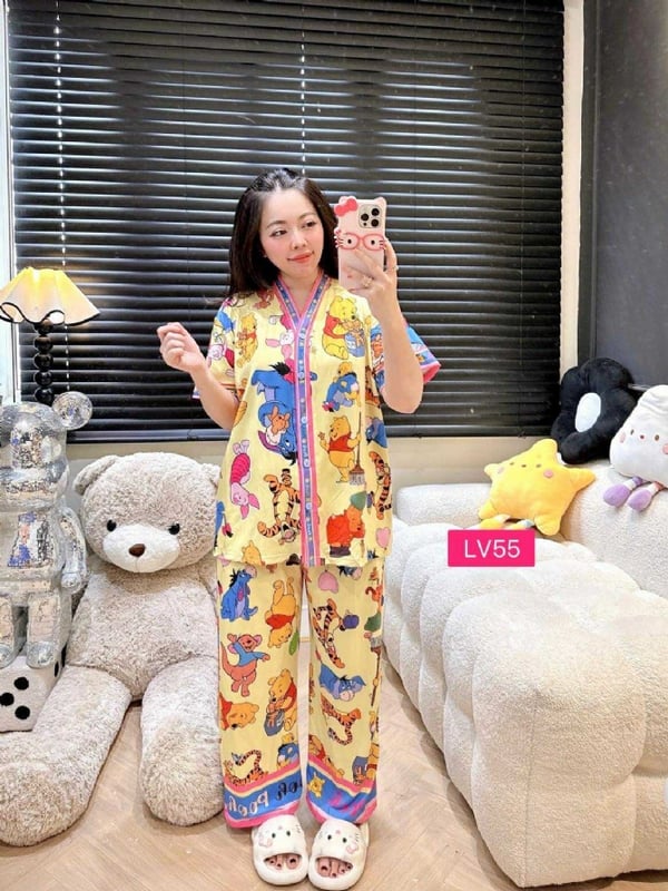 Pooh V Neck Long Pant (Bust 120cm)