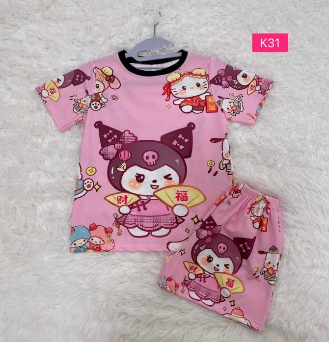 Kuromi new year pink (Size 5-8yrs & 9-12yrs old)