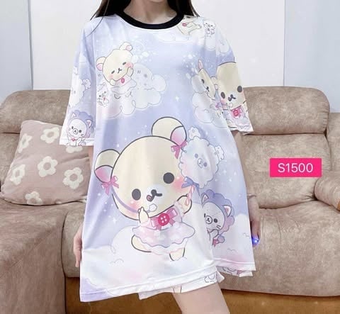 RILAKUMA PURPEL  (SIZE BUST 120CM & BUST 130CM)