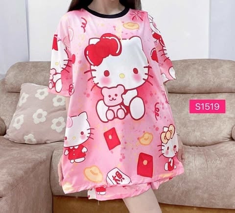 KITTY NEW YEAR PINK  (SIZE BUST 120CM & BUST 130CM)