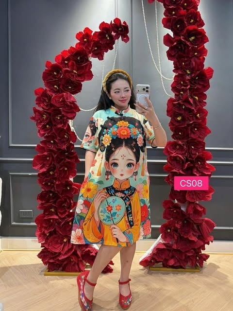 CHEONGSAME DRESS GIRL GREEN