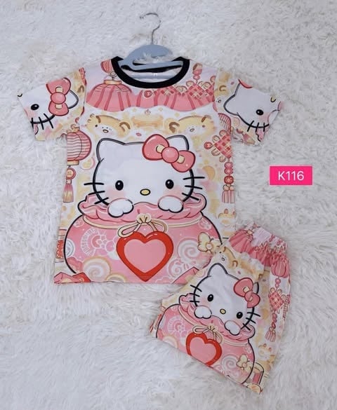 KITTY NEW YEAR PINK (SIZE 5-8YRS & 9-12YRS)