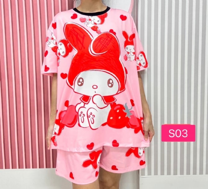 Melody strawberry  (free size,bust 120cm)