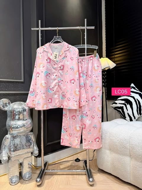 KITTY PINK SET LONG PANT LONG SLEEVER (BUST 130CM)