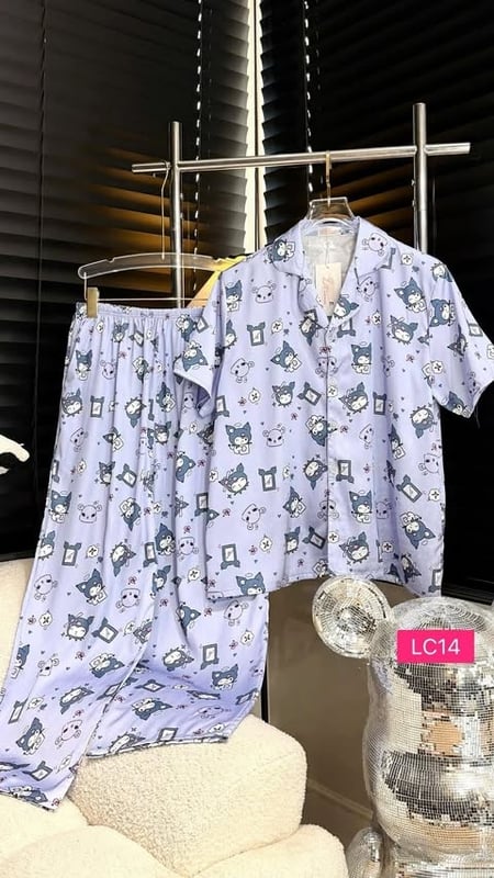 KUROMI SET LONG PANT SHORT SLEEVER (BUST 130CM)