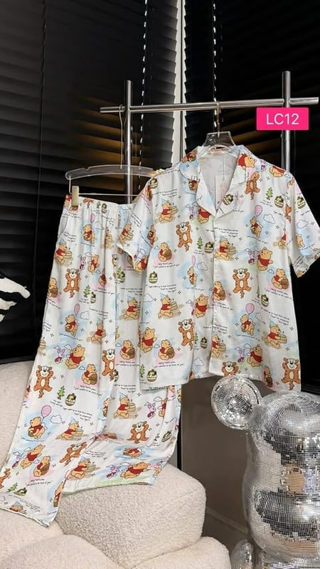 POOH SET LONG PANT SHORT SLEEVER (BUST 130CM)
