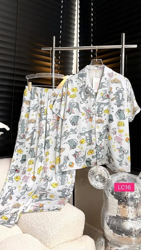 TOM&JERRY SET LONG PANT SHORT SLEEVER (BUST 130CM)
