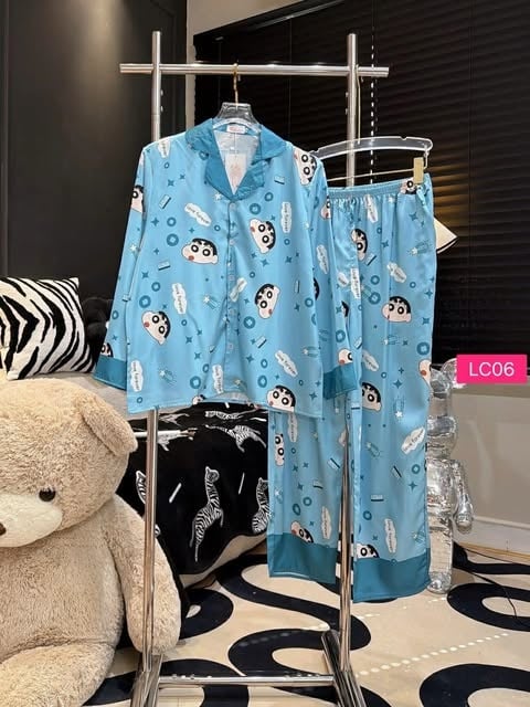 SHIN CHAN BLUE SET LONG PANT SHORT SLEEVER (BUST 130CM)