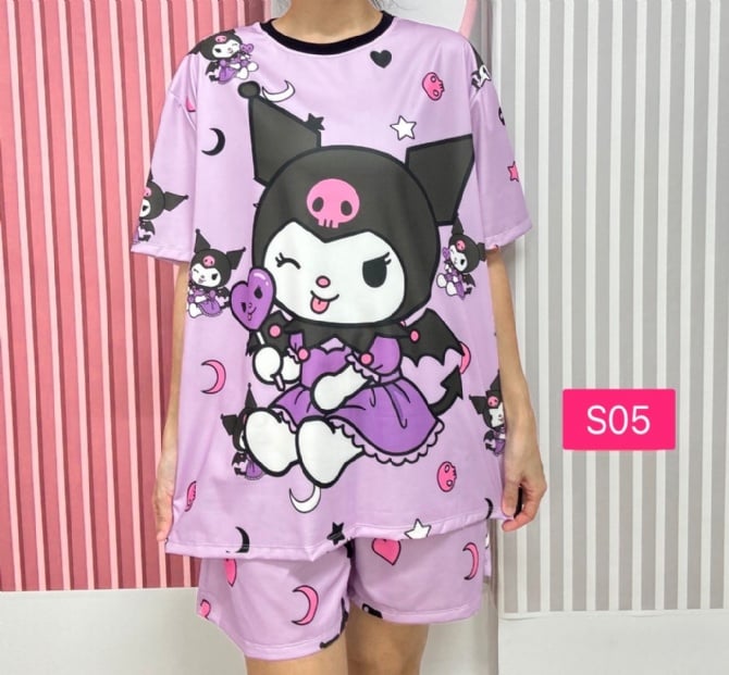 Kuromi with candy love  (free size,bust 120cm)
