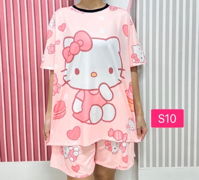 Kitty pink  (free size,bust 120cm)