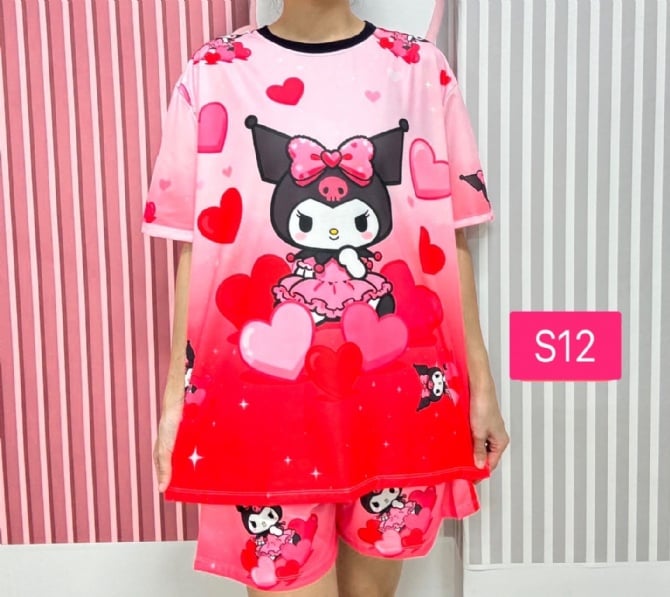 Kuromi red  (free size,bust 120cm)