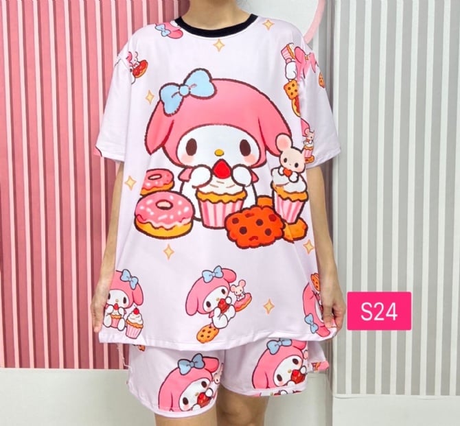 Melody pink & cake  (free size,bust 120cm)