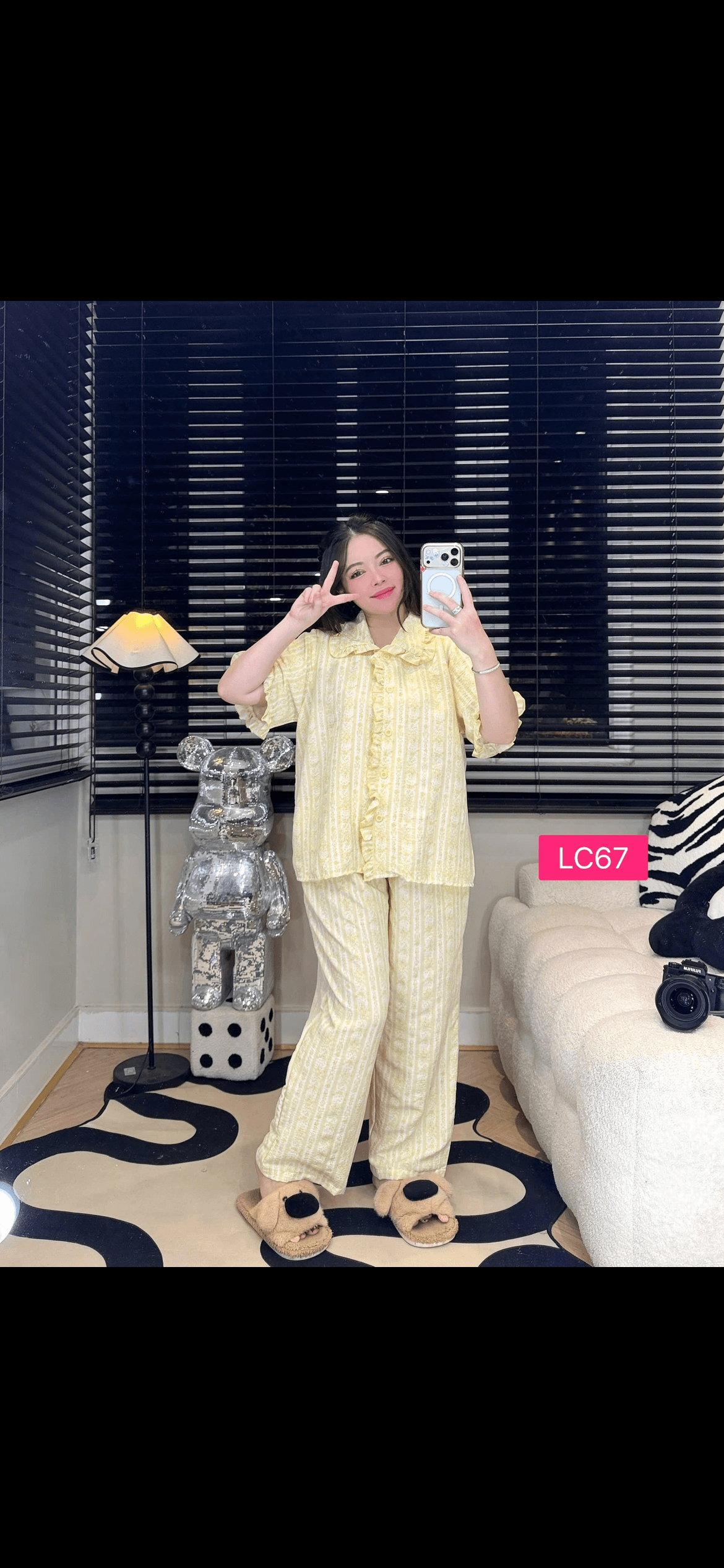 Lady Set Long Pan Yellow (Free Size , Bust 120cm)