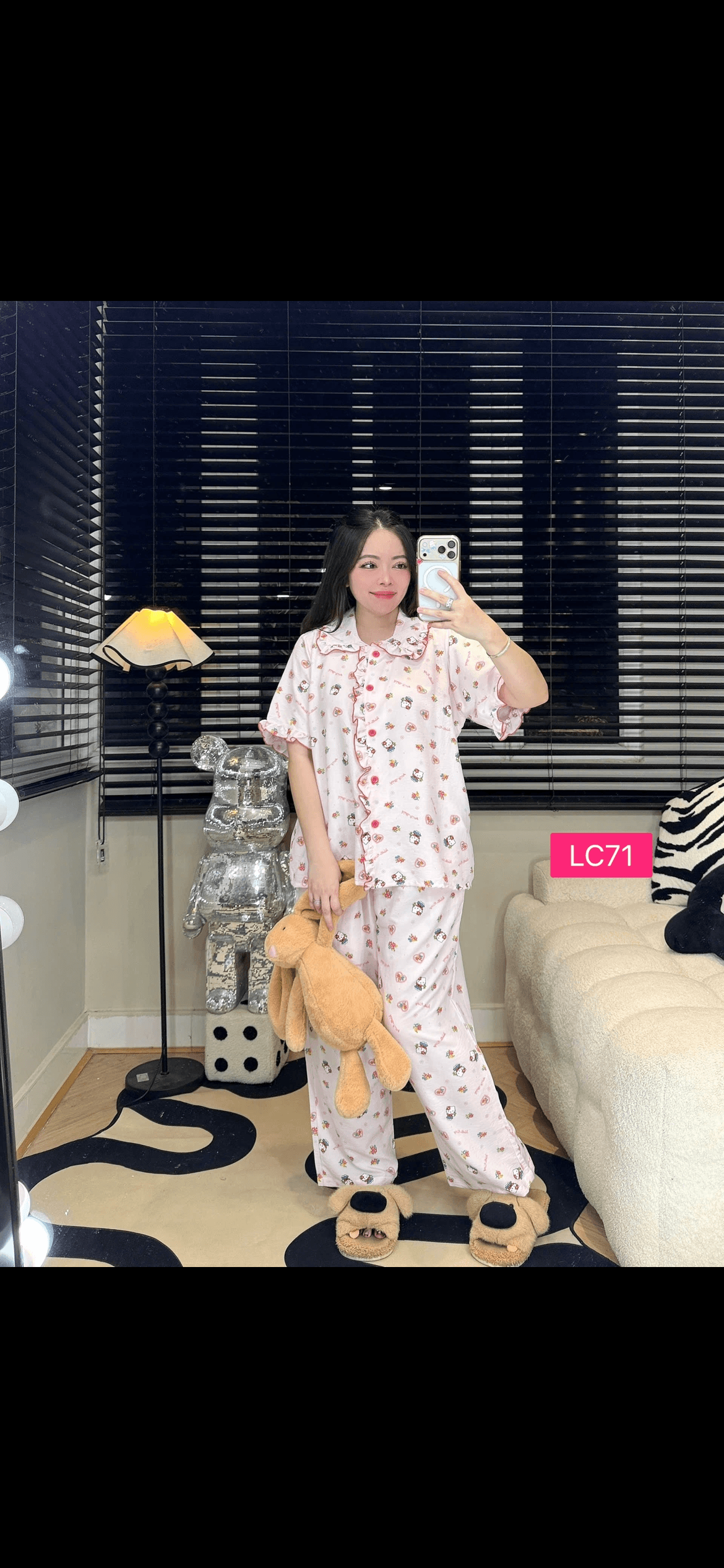 Lady Set Long Pan Kitty (Free Size , Bust 120cm)