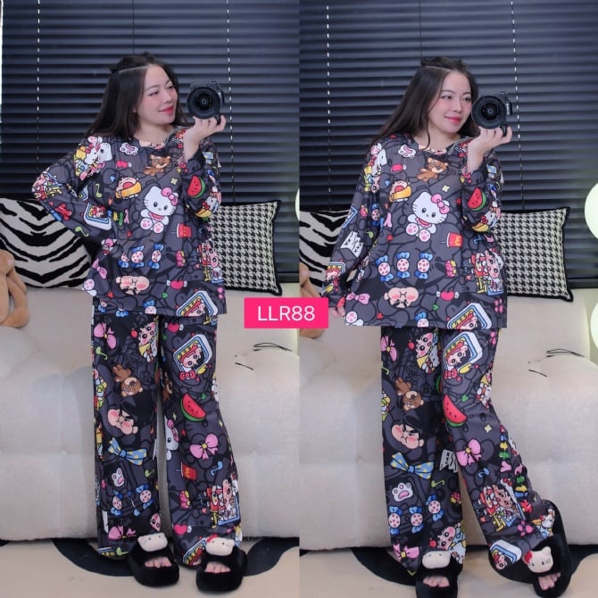 Kitty Gray Set Long Long Short Sleeve (Free Size,Bust 120cm)