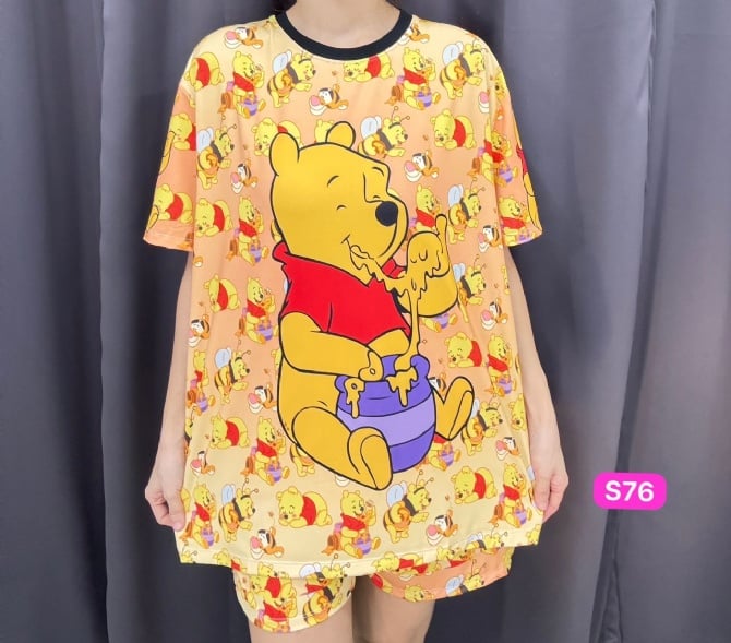 Pooh New Cute Set Short Pant (Bust 120cm & Bust 130cm)