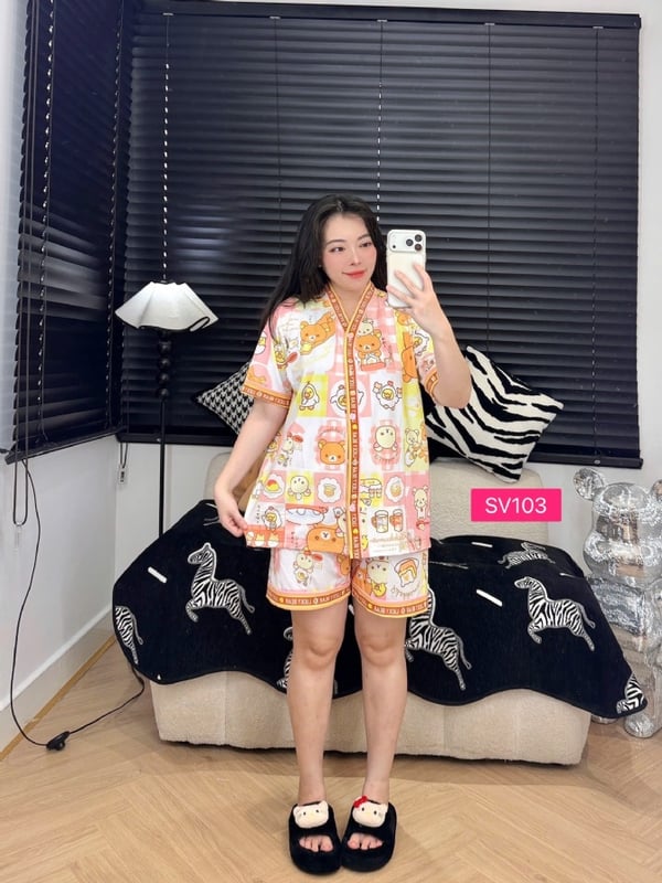 Rilakuma v neck set (free size)