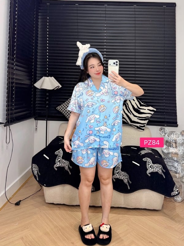 Cinnamorol pizama set short pant (free size)