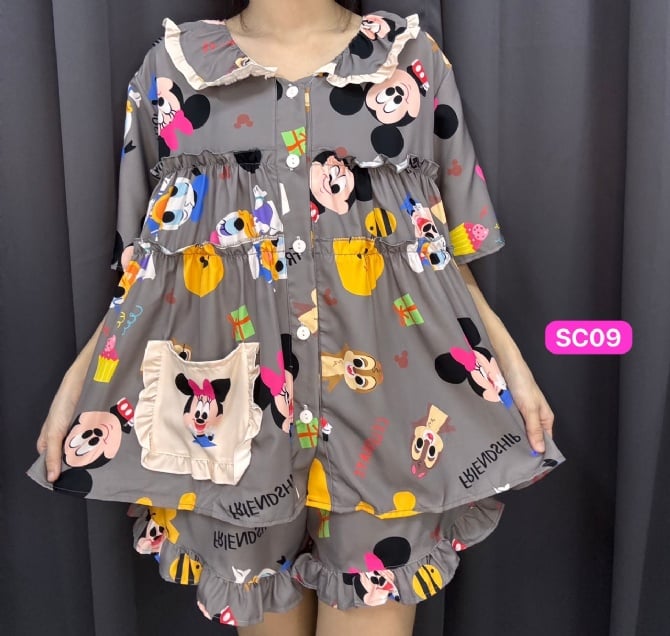 MICKEY GERY SET WAWA SHORT SLEEVE SHORT PANT (bust 120cm)