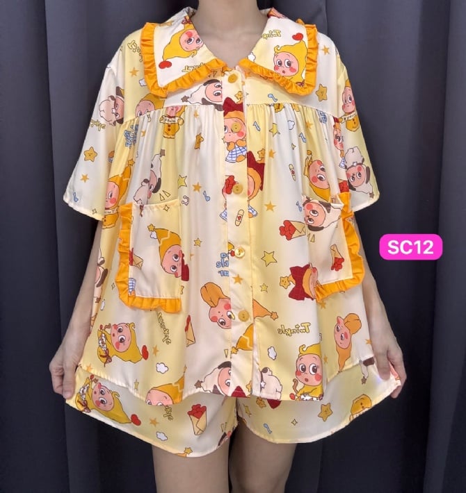 TWINKLE SET WAWA SHORT SLEEVE SHORT PANT (bust 120cm)