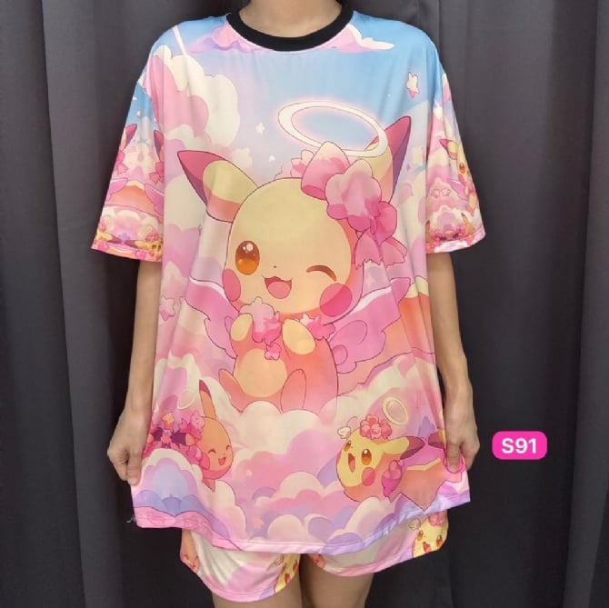 PIKACHU SET Short Pant (Bust 120cm & Bust 130cm)