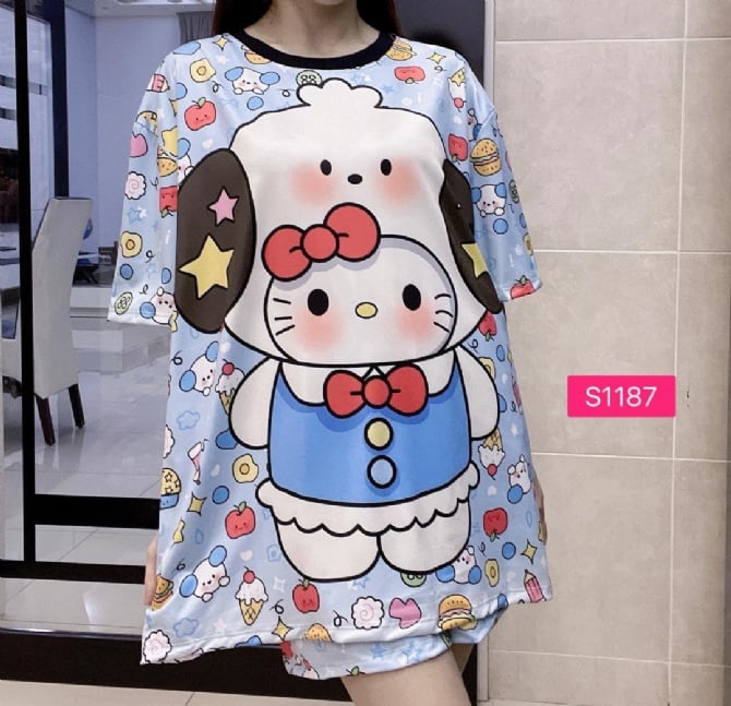 KITTY BLUE CUTE  (SIZE BUST 120CM & BUST 130CM)