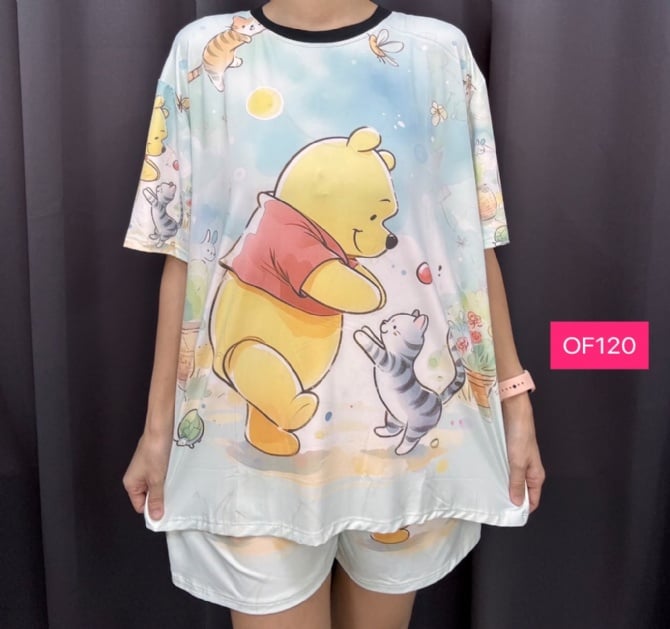 Pooh set size bust 120cm, print problem sale rm18/