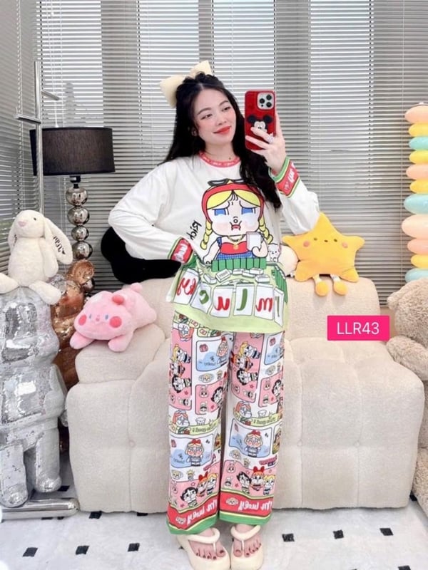 CRY BABY CUTE LONG PANT LONG SLEVER (BUST 110CM& BUST 120CM)