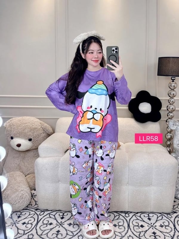 Pochaco Set Long Pant Purpel  (Bust 120cm)