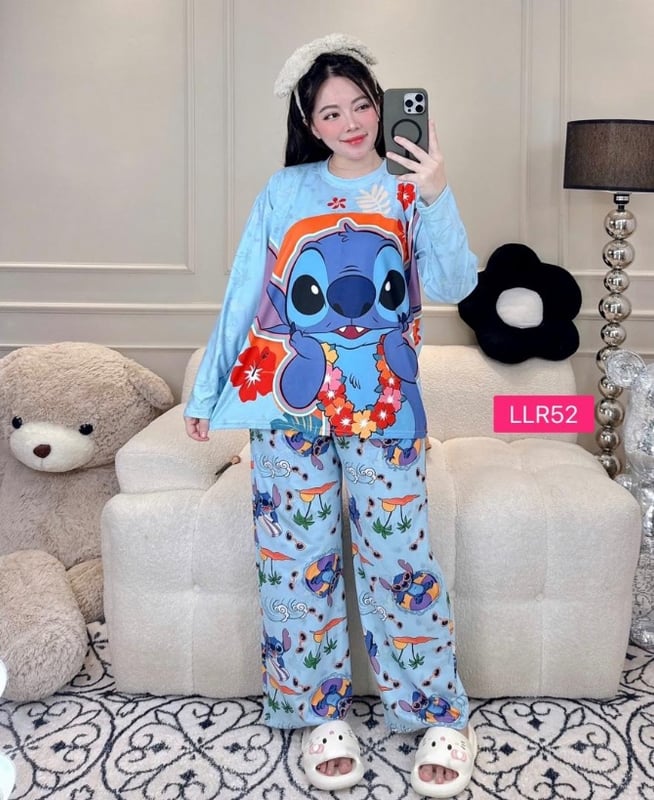 Stitch Flower Set Long Pant (Bust 120cm)